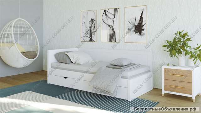 Кровать угловая «Лунара»