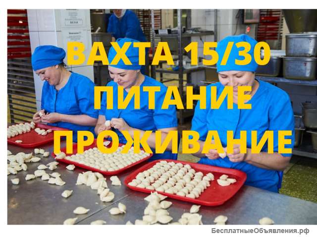 Работа вахтой в Москве с питанием 15