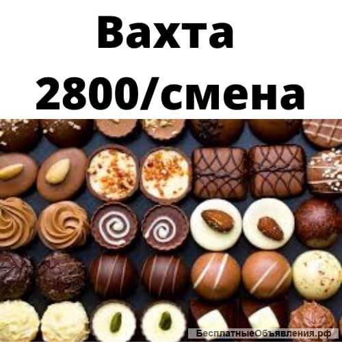 Упаковщик конфет в Москве 15/30 с питанием