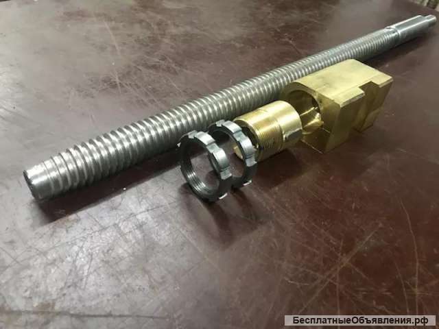 Винт поперечной подачи 1К62 с гайкой