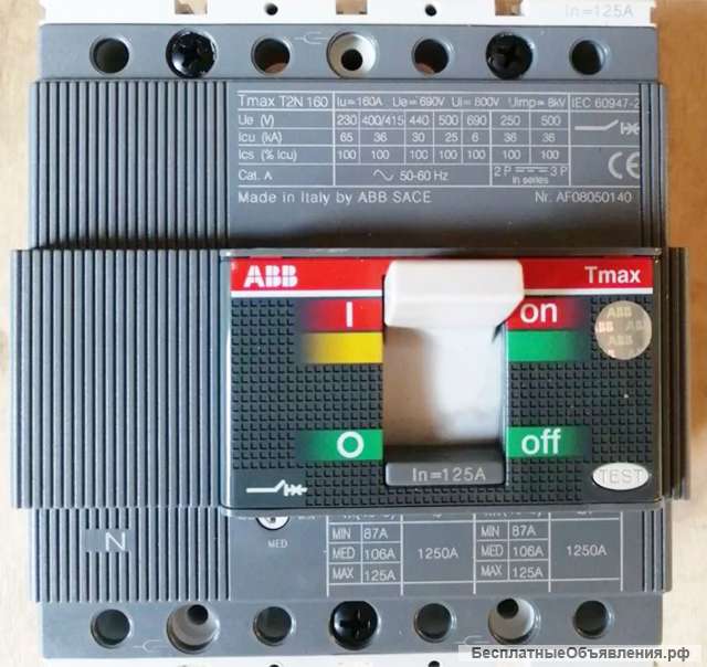Автоматический Выключатель ВА-160А 36кА Tmax2N