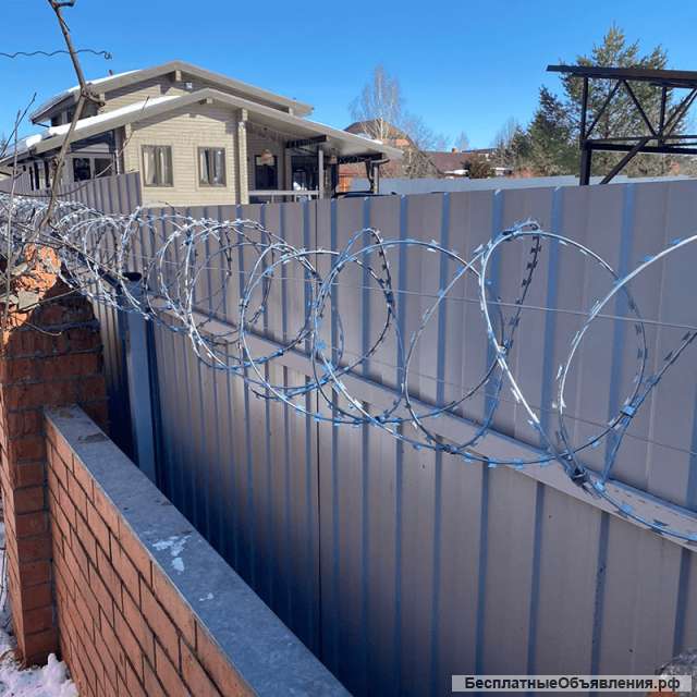 Производство и монтаж колючих заграждений