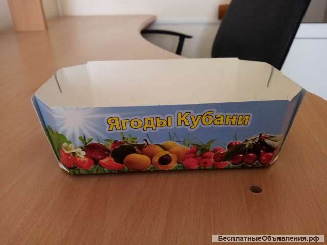 Картонная упаковка-лоток для ягоды