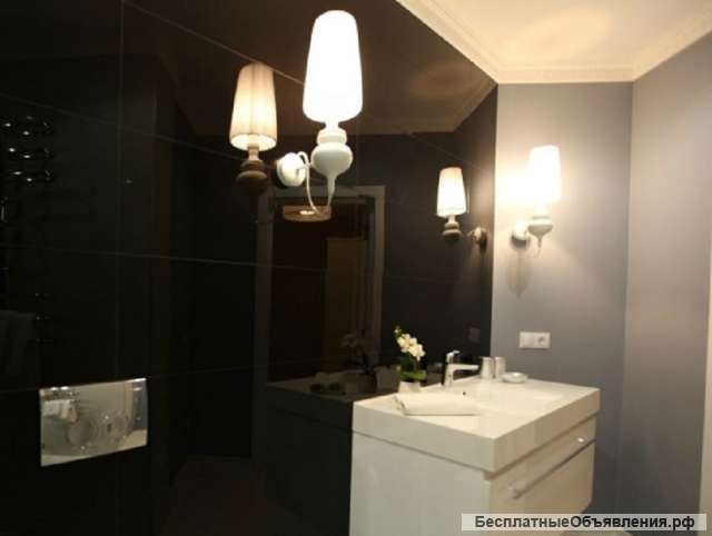 Квартира с большой джакузи в новостройке высотке, с дорогим дизайнерским ремонтом