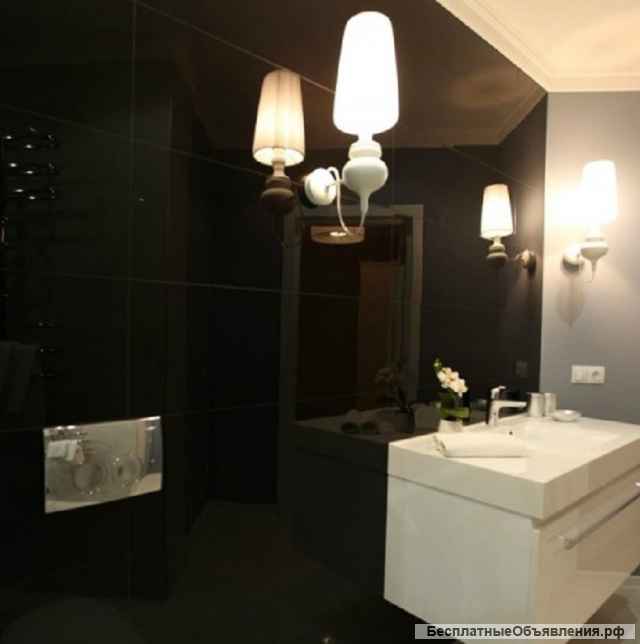 Квартира с большой джакузи в новостройке высотке, с дорогим дизайнерским ремонтом