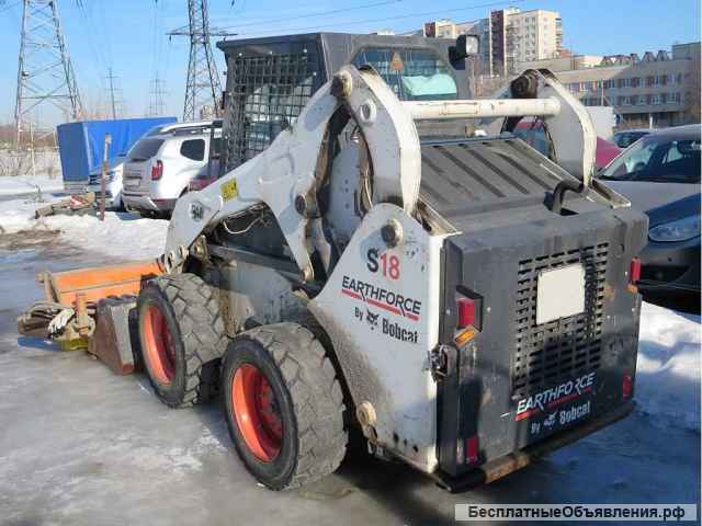 Минипогрузчик Bobcat S18, 2020 г, ковш, вилы, щетка, гусеницы