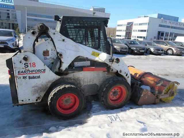 Минипогрузчик Bobcat S18, 2020 г, ковш, вилы, щетка, гусеницы