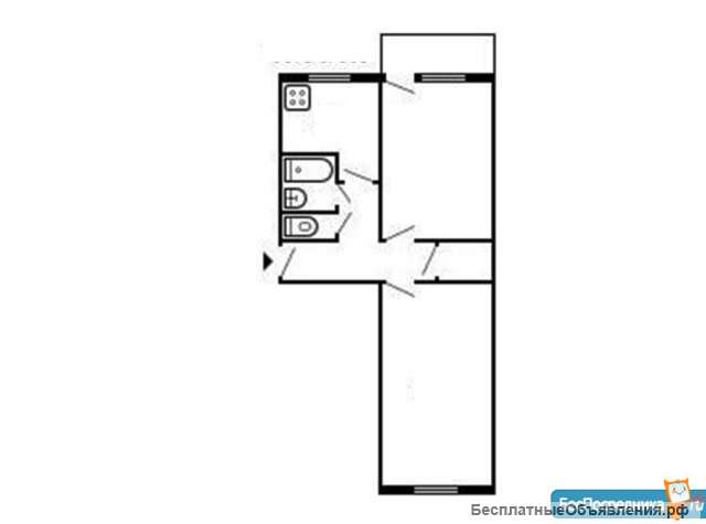 2х комн, пер Маяковского 1а