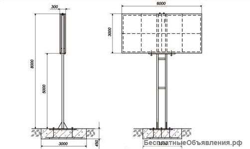 Двусторонние т-образные рекламные щиты, новые и б/у