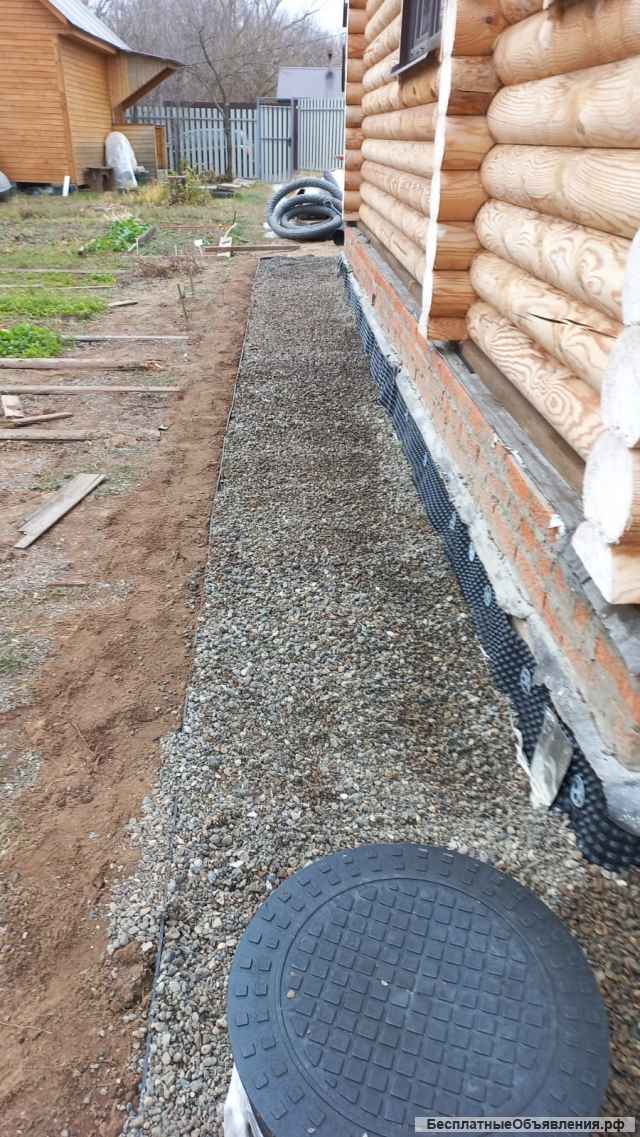 Мягкая отмостка с бордюром