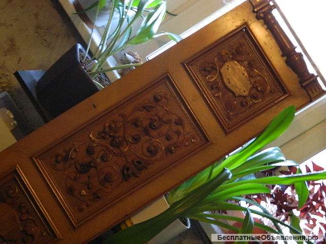 Антикварная резная деревянная доска старинного пианино (для дизайнеров интерьеров)