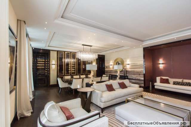 Четырехкомнатная квартира, дизайнерский ремонт, мебель, техника в ЖК "Аристократ"