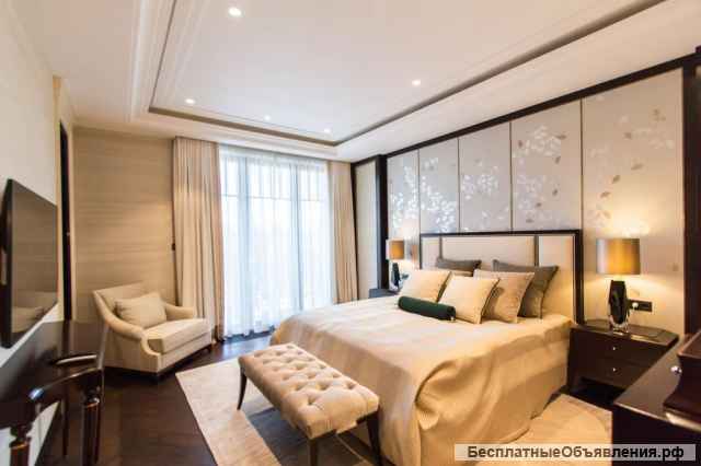 Четырехкомнатная квартира, дизайнерский ремонт, мебель, техника в ЖК "Аристократ"