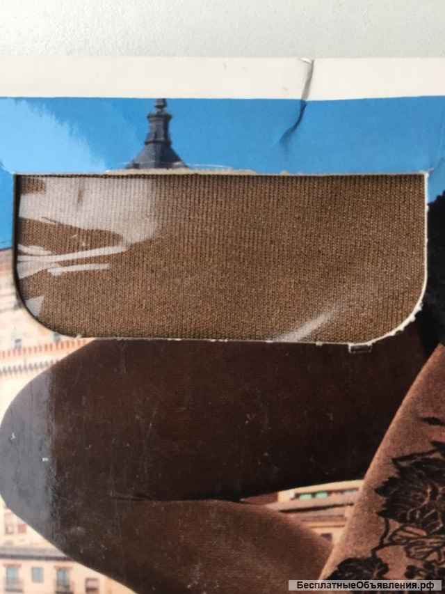 Колготки новые charmante италия 42 44 46 s м 80 den бежевые с рисунком цветы черные сбоку плотные по