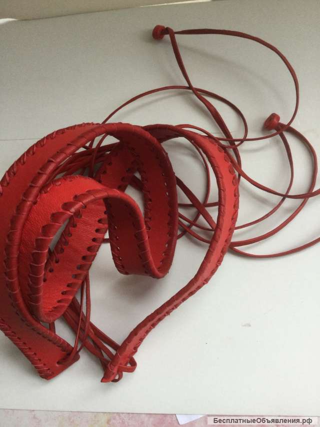Кожаный пояс женский