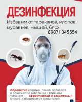 Дезинфекции, дезинсекция, дезартация, уничтожение тараканов