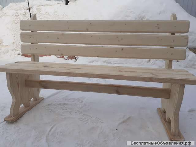 Скамья со спинкой, табурет, лавка