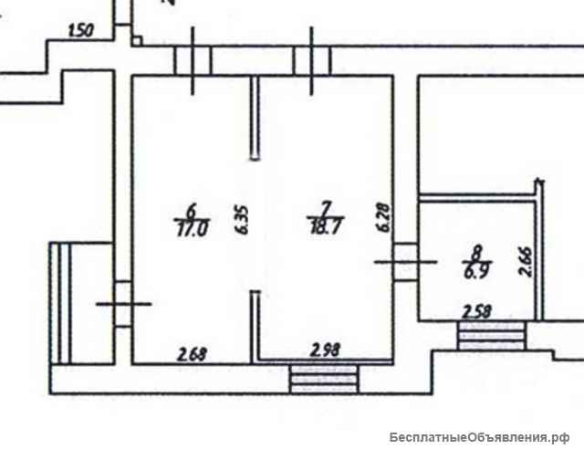 Аренда офиса 43 м2 в центре Омска