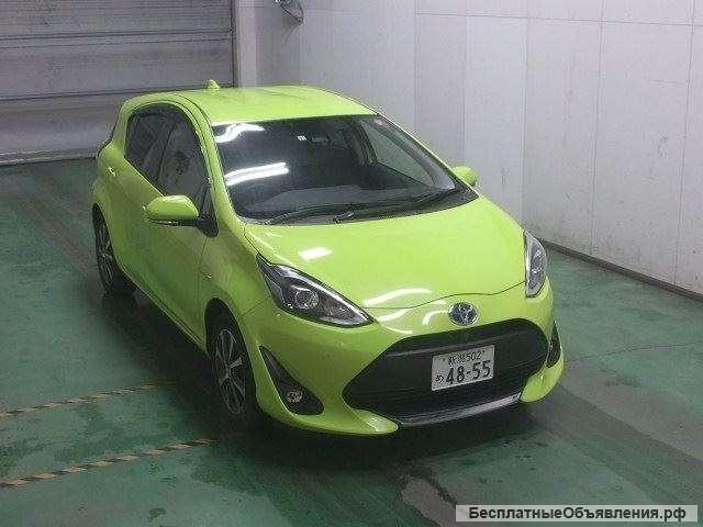 Хэтчбек гибрид Toyota Aqua кузов NHP10 модификация G гв 2019 пробег 78 т.км лайм Lime желтый зеленый