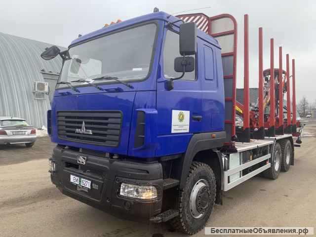 Сортиментовоз МАЗ 631228 с манипулятором Tajfun Liv 120K и надстройкой STS-Forest