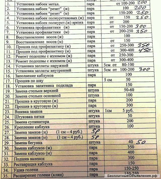Ремонт обуви