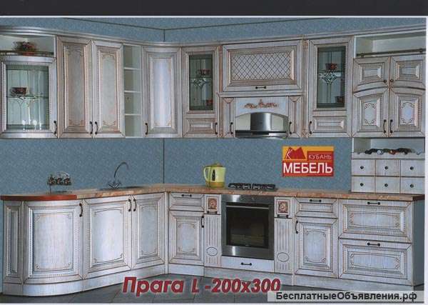 Кухня Прага радиусная угловая из МДФ