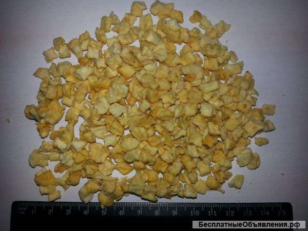 Яблоки сушеные кубик