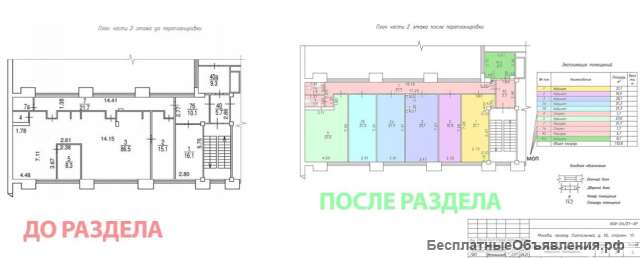 Кадастровый раздел нежилых помещений