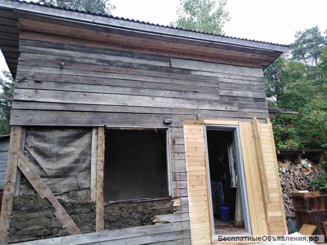 Демонтаж старых ветхих пристроек, домов, зданий