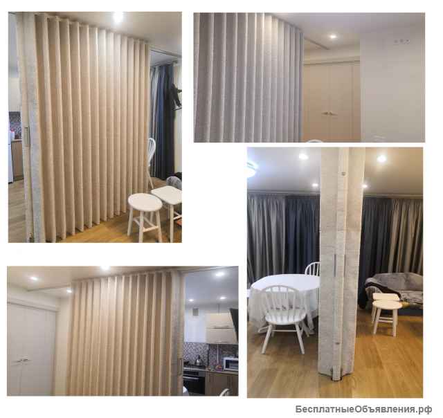 Мягкая раздвижная звукоизолирующая перегородка