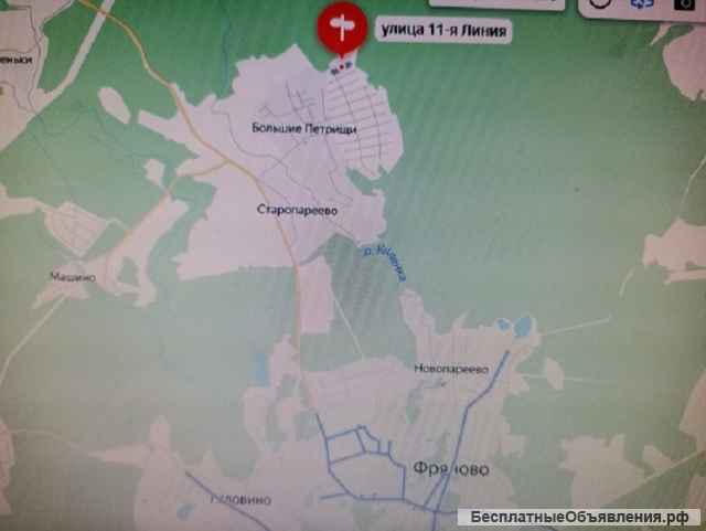 Участок 10 соток в деревне Большие Петрищи 65 км от МКАД