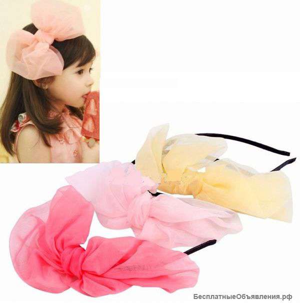 Ободок Бант, шифоновый