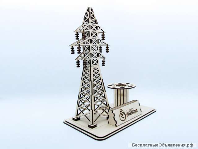 Настольный органайзер "ЛЭП" - сувенир для энергетиков