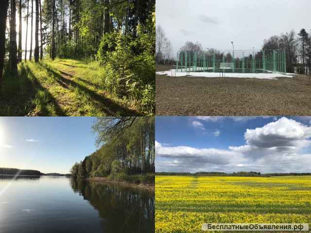 Дом в жилой деревне у водохранилища. Пмж. Рядом лес