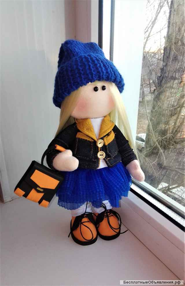 Интерьерная текстильная кукла