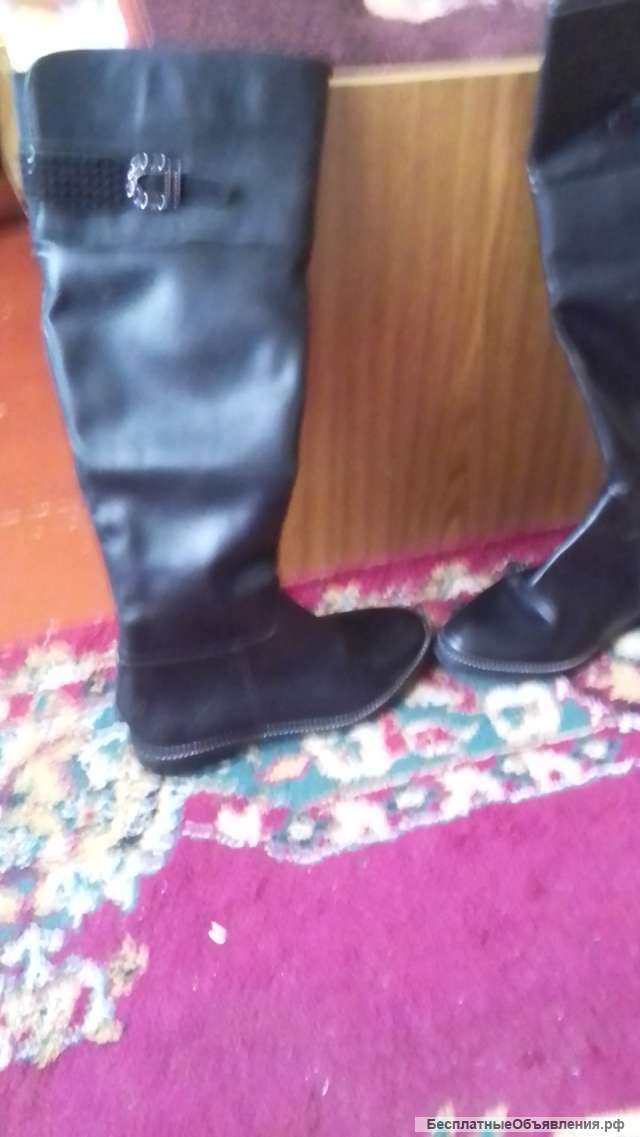 Сапоги новые цвет черный размер 41