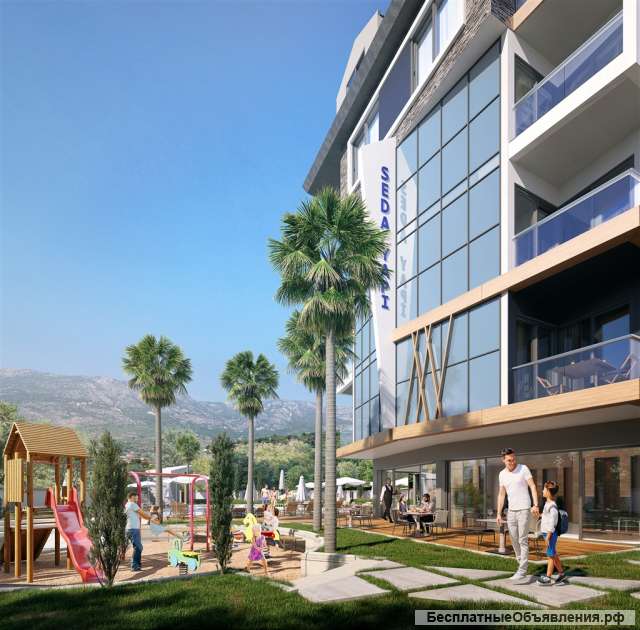 Квартиры 1+1 площадью 55 м2, Оба, Аланья, Турция