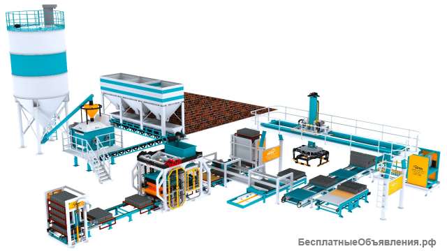 Автоматическая линия для шлакоблоков, кирпича и плиток - fjb group llc