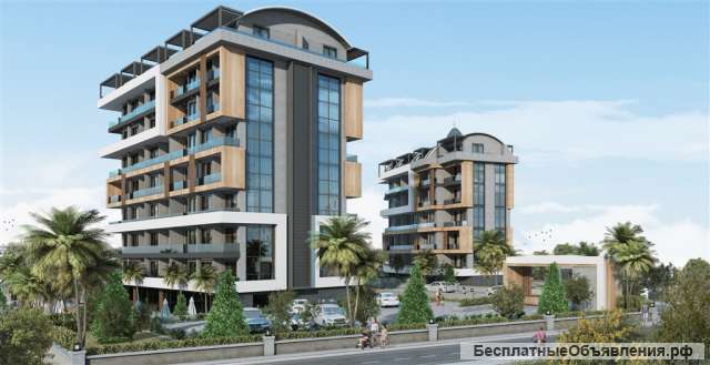 Квартиры площадью 50 и 110 кв.м. в районе Авсаллар, Турция