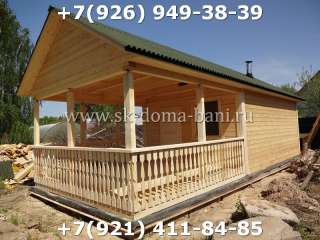 Баня из сухого бруса в Московской области Проект БС-13 4х10 м