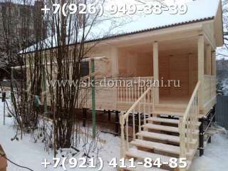 Сухой брус Баня под ключ в Москве и Московской области Проект БС-13 4х10 м