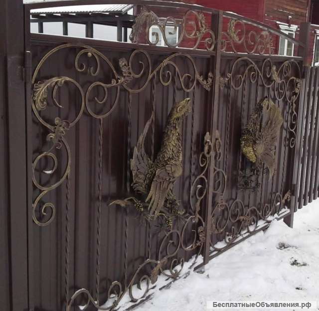 Кованые ворота, лестницы, входная группа