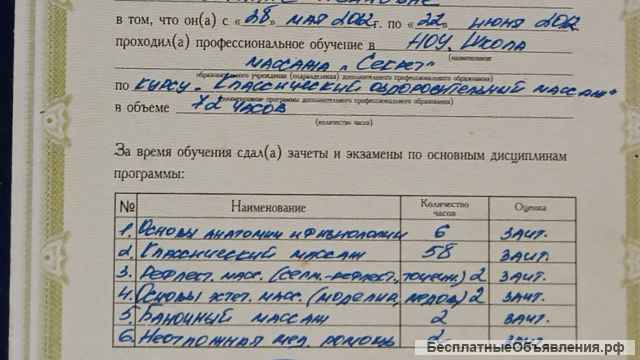 Массаж