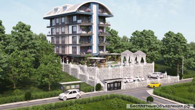 Квартиры 60-130 кв.м. в жилом комплексе премиум-класса, Оба, Алания, Турция