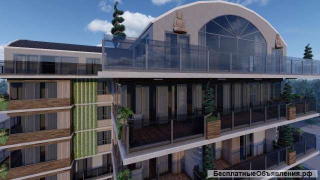 Квартиры 55-255 кв.м. в резиденции премиум-класса, Алания, Турция