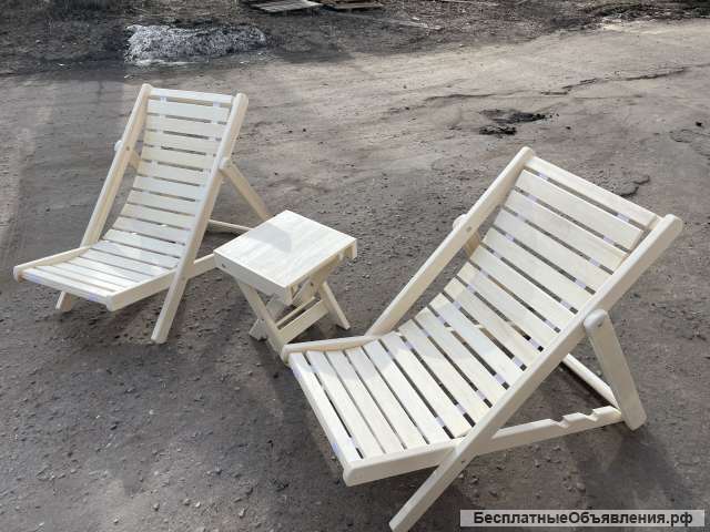 Шезлонг дачный складной
