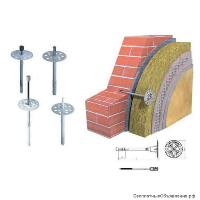 Дюбель для крепления теплоизоляционных материалов