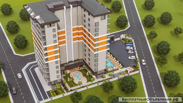 Квартиры от 43 кв.м. комплексе в Махмутларе, Турция