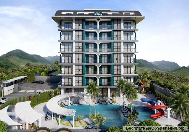 Квартиры 44 и 81 м2 в комплексе в Демирташе, Турция