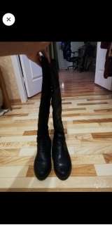 Зимние сапоги черные